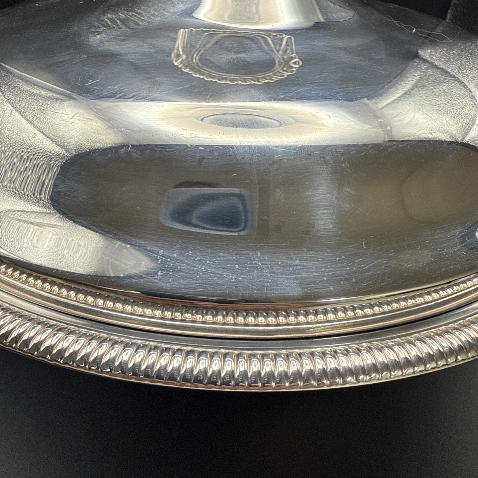 Covered Serving Casserole Dish Vtg Wm Rogers Silver Plate Round 4262 10.5" Bowl