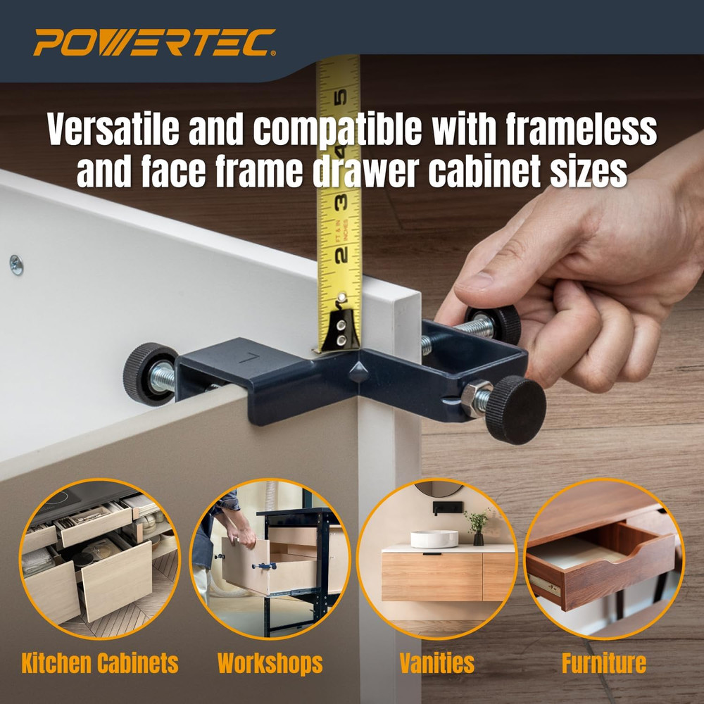 Drawer Front Installation Clamps, Adjustable Cabinet Face Clamp Set, Quick Mount