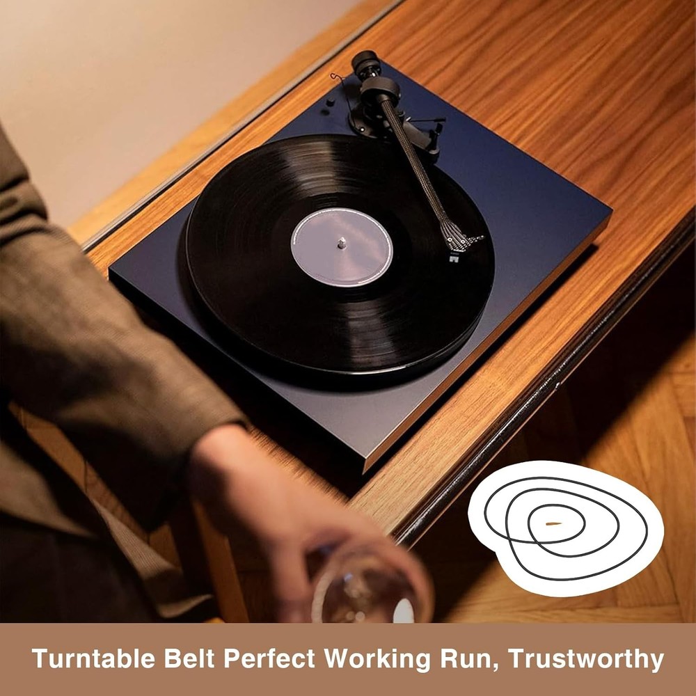 Turntable Drive Belt for Pro-Ject, Compatible with Pro-Ject Essential Black