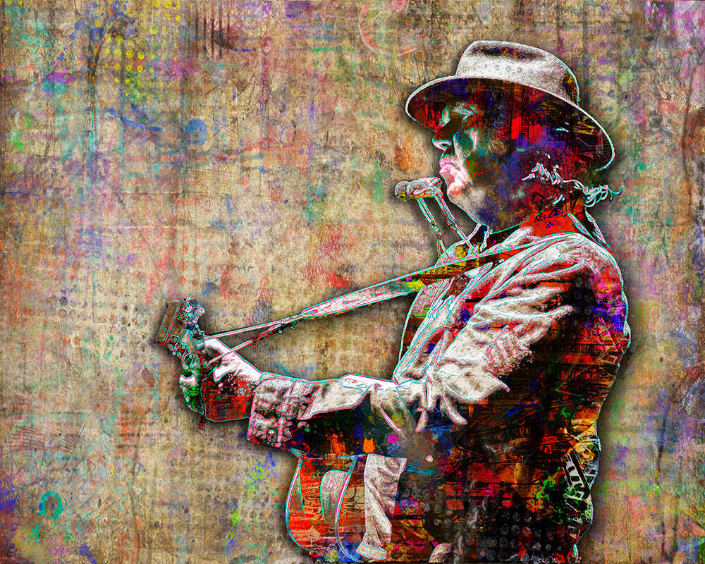 Neil Young Poster, Neil Young Gift, Neil Young Tribute Fine Art FREE SHIPPING US