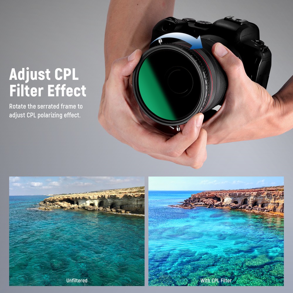 NEEWER 2 in 1 67mm HD Variable ND Filter ND2–ND32 Filter and CPL Filter
