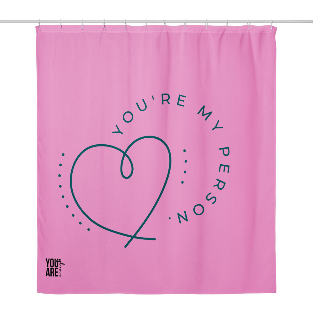 You Are Enough Pink Curtain