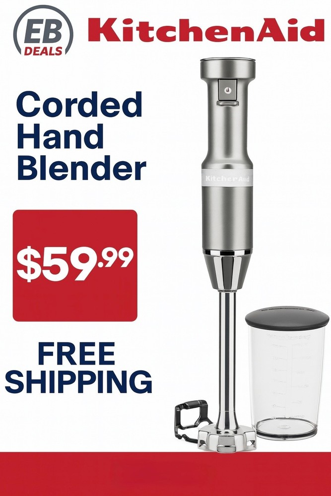 KitchenAid Variable Speed Corded Hand Blender Contour Silver KHBV53CU