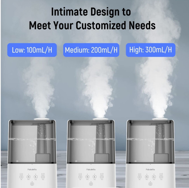 Large Room Quite Air Purifier Humidifier Diffuser Cool or Warm Mist Humidifier