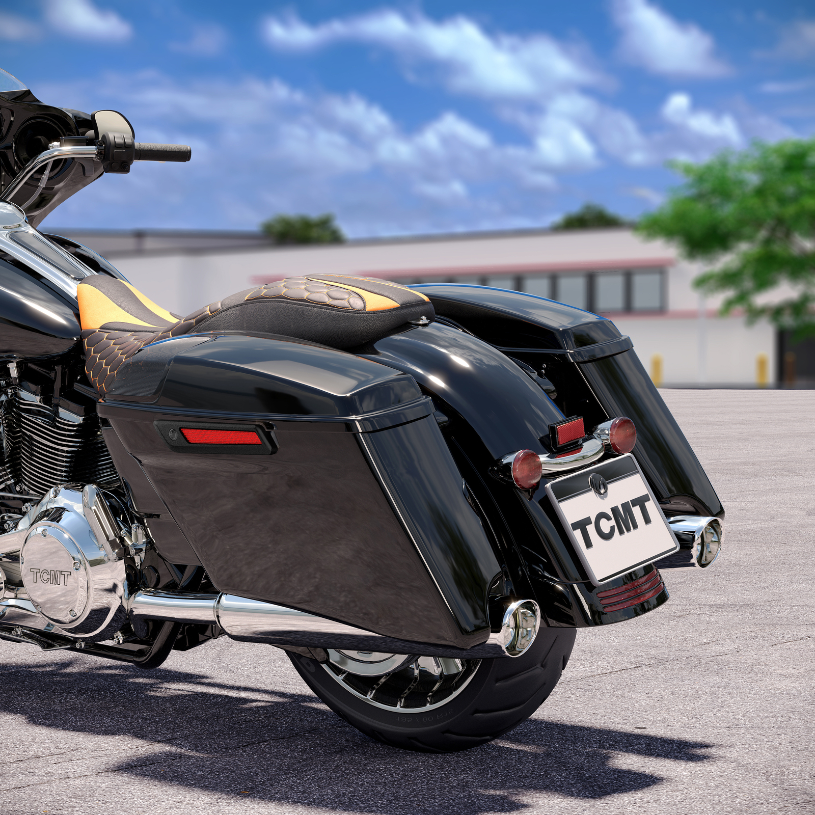 Black 4" Extended Hard Saddlebags Fit For Harley CVO Street Road Glide 2014-2024