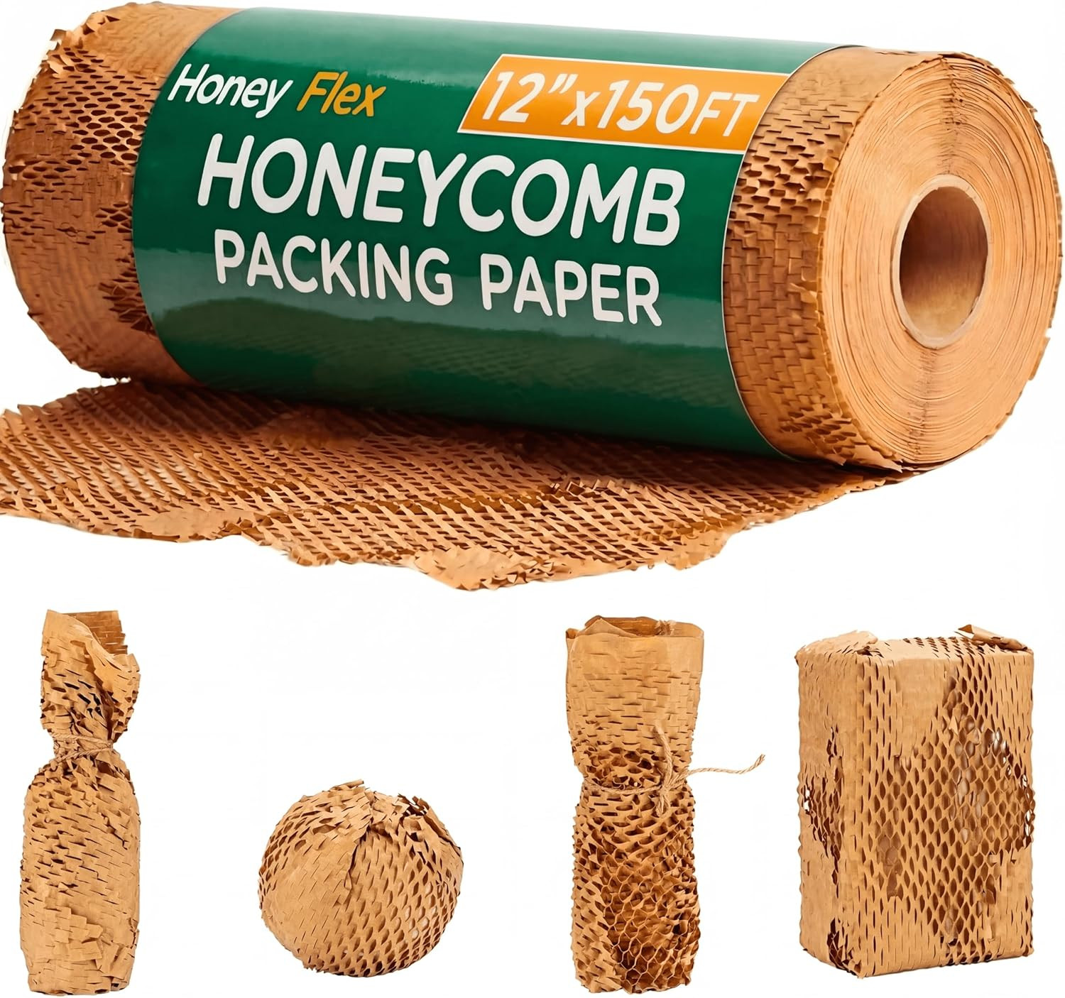 12" x 150FT Honeycomb Packing Paper Roll Eco Friendly Packing Material