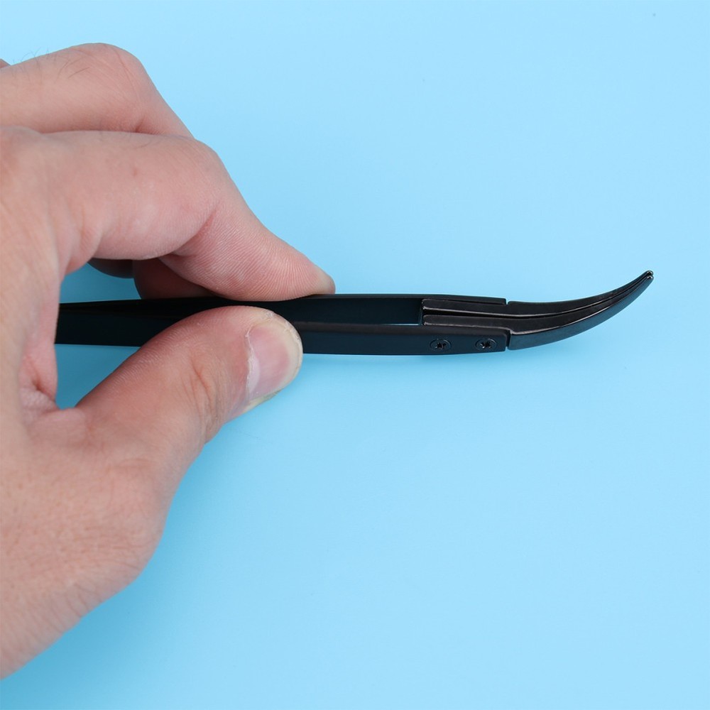 Smd Tweezers Curved Pointed Precision Ceramic Reverse Solder Angled