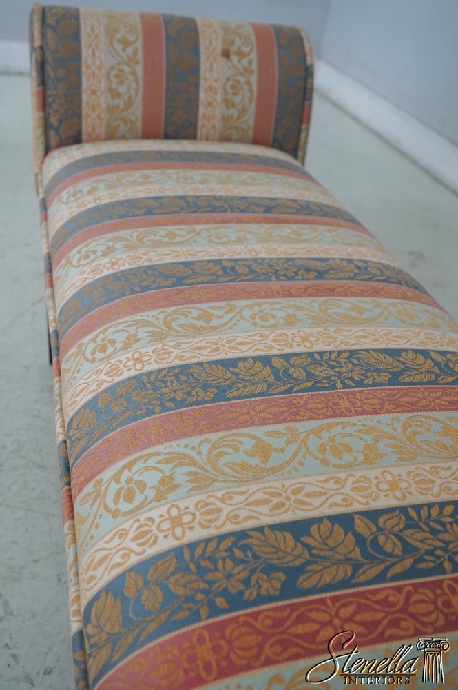 69287: Chippendale Mahogany Rolled Arm Window Bench