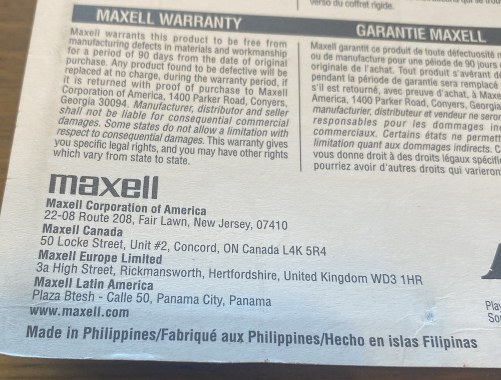 Maxell 190048 CD340 Laser Lens Cleaner Kit