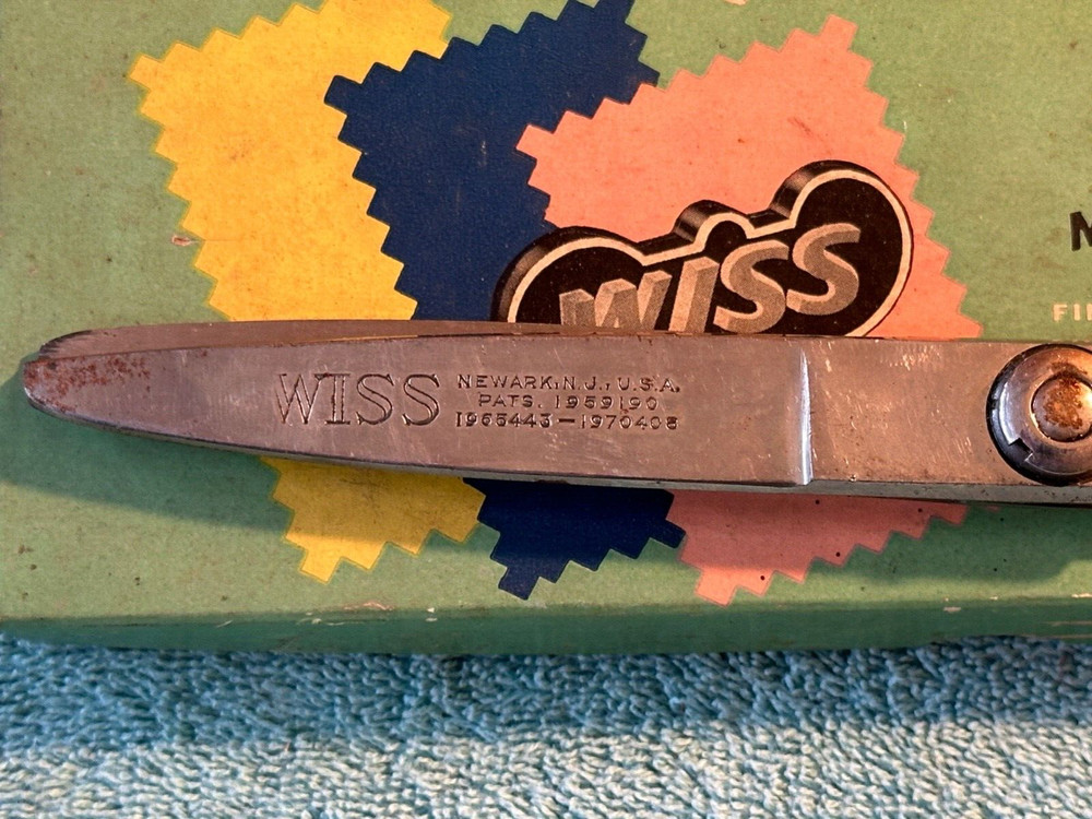 J Wiss & Sons Model C Pinking Shears Sewing Scissors VTG