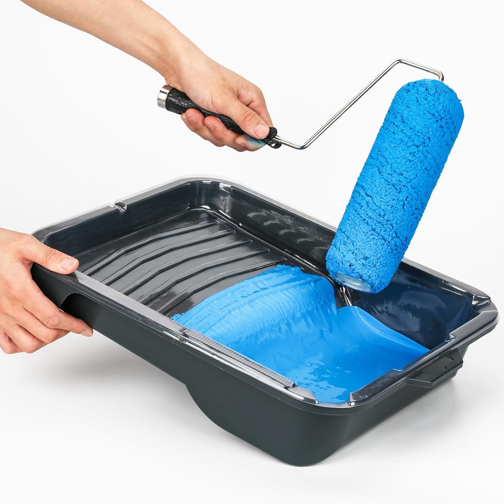 18 Pack 9" X 3/4" Nap Microfiber Paint Roller Covers, High-Capacity Microfiber C