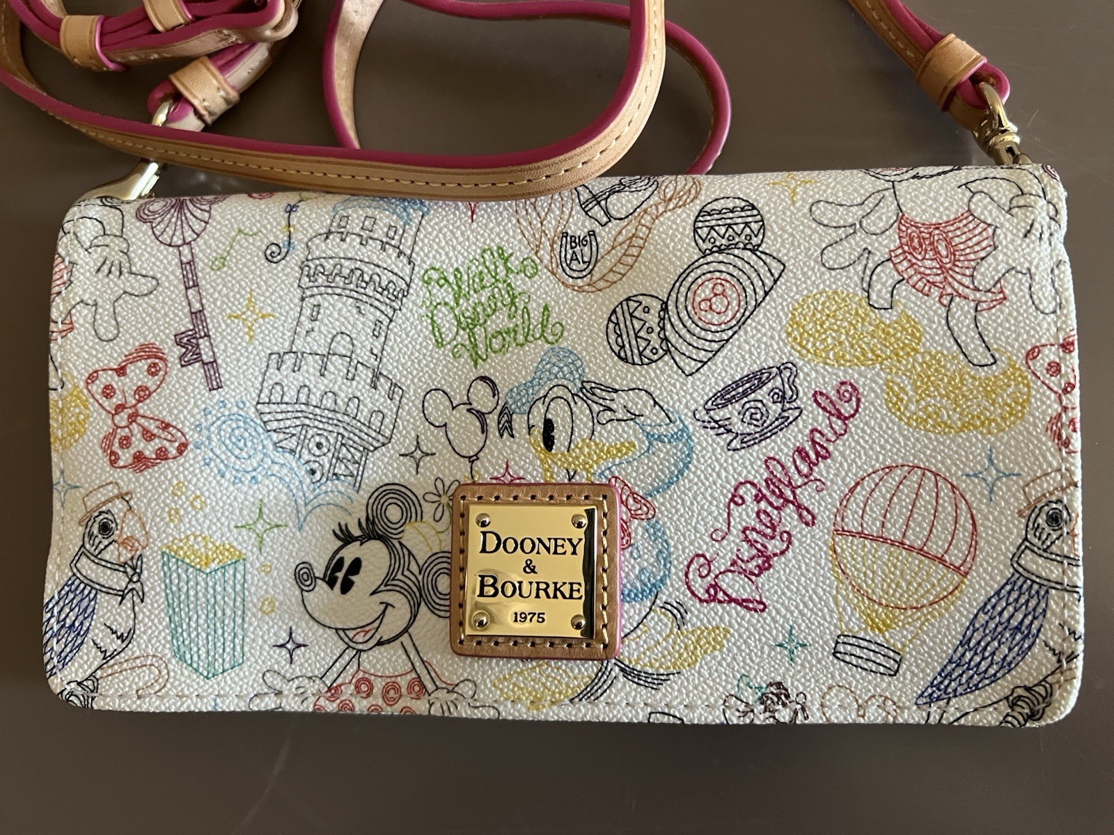 Disney Dooney & Bourke Walk in the Park Crossbody Wallet Handbag NEW