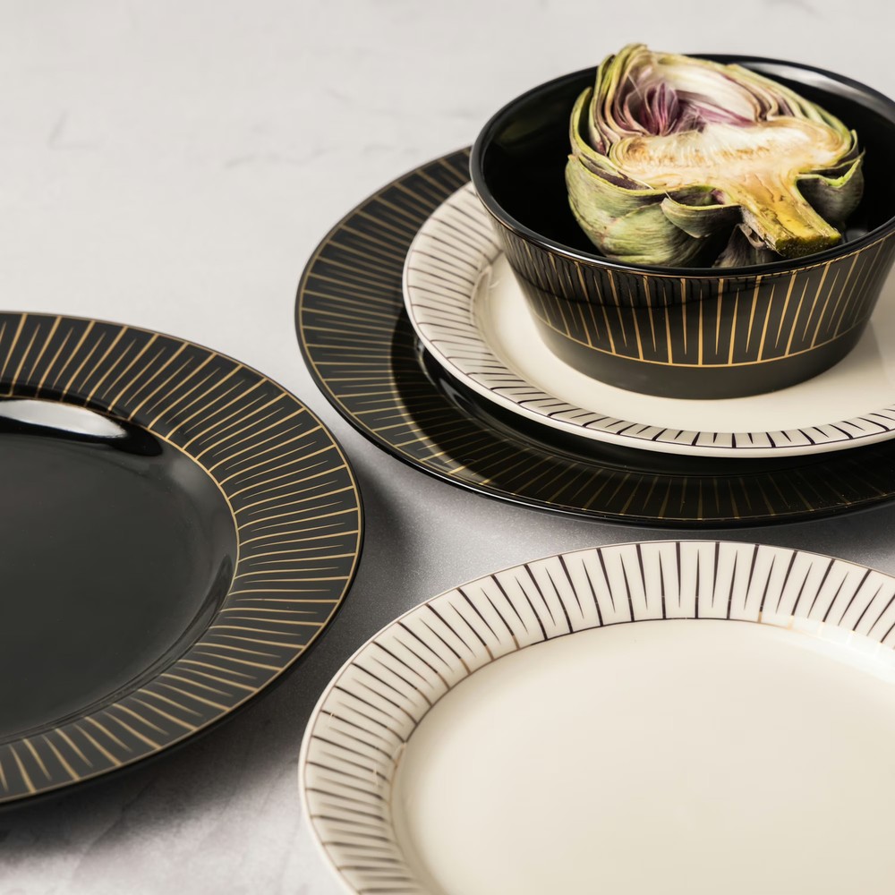 Thyme & Table Maison 12-Piece Ceramic Dinnerware Set