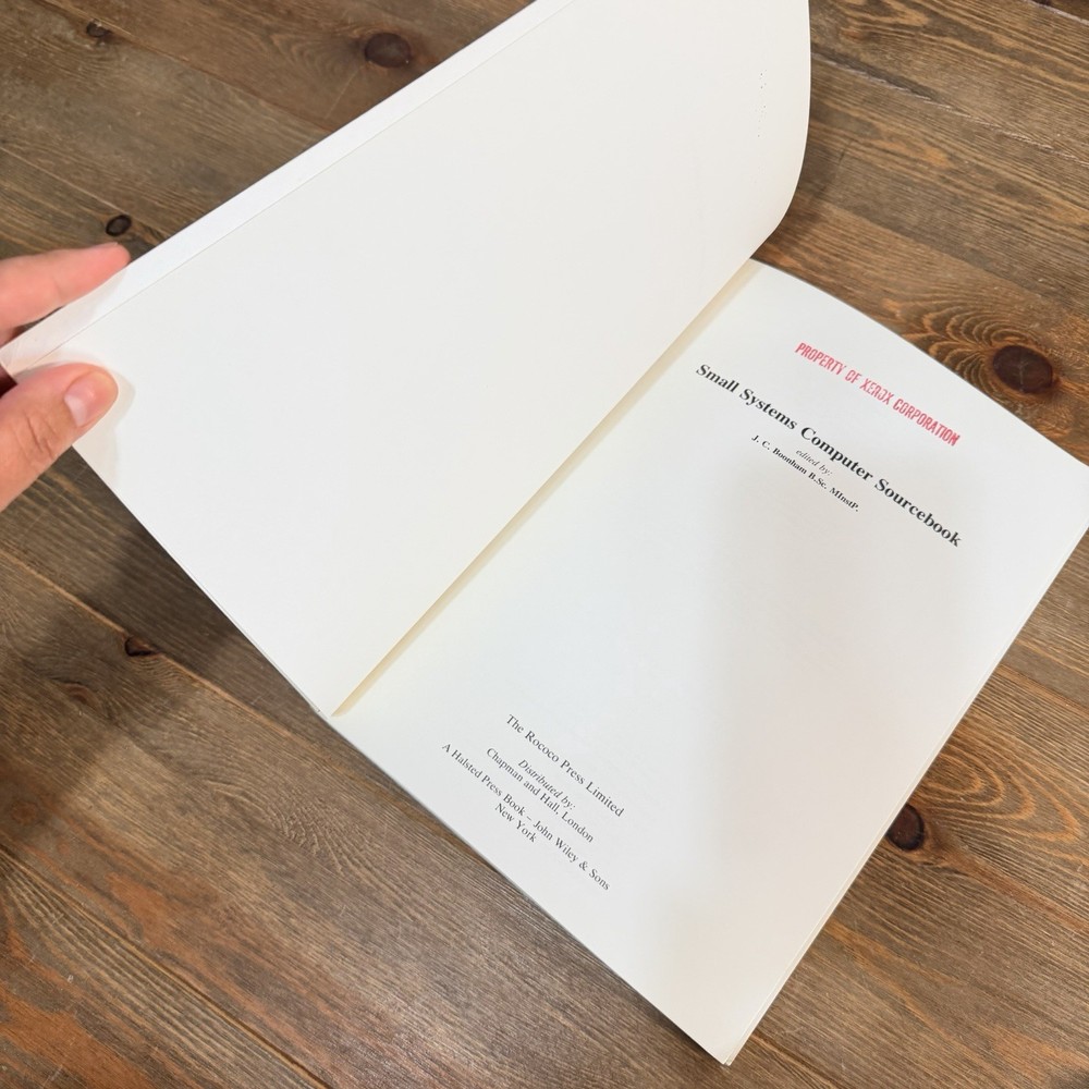 Small Systems Computer Sourcebook 1978 (Owned by Xerox) - by JC Boonham