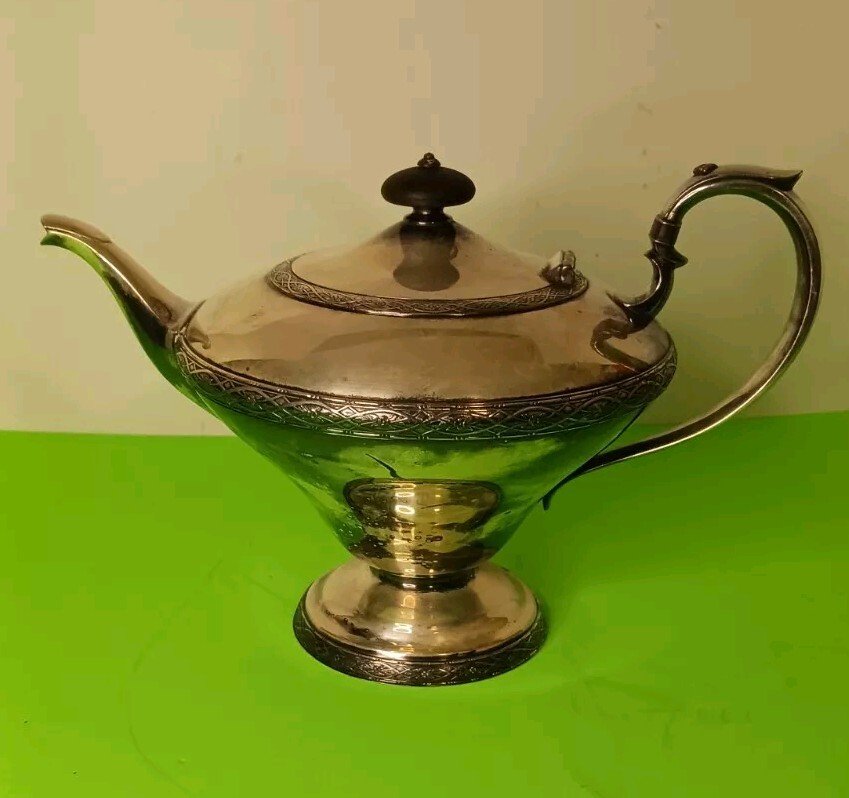 Wilcox/ International Silver Co Silverplate  Plated  Teapot.  Half Circle Mark.
