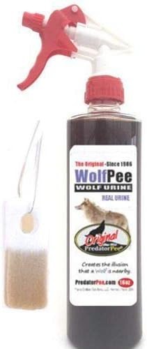 PredatorPee Original Wolf Urine 16oz Spray Bottle Combo with ScentTags