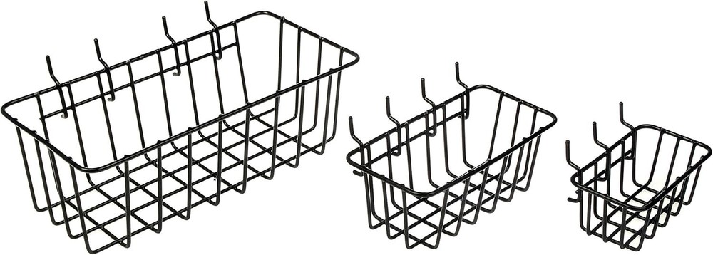 Hardware 4-9845 Assorted Pegboard Wire Basket Set Pack of 3