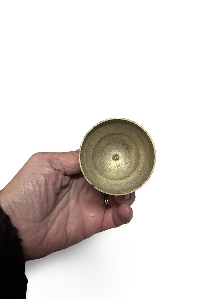 Vintage Brass Stick Incense Burner, cone shape w/Etching & small circular base