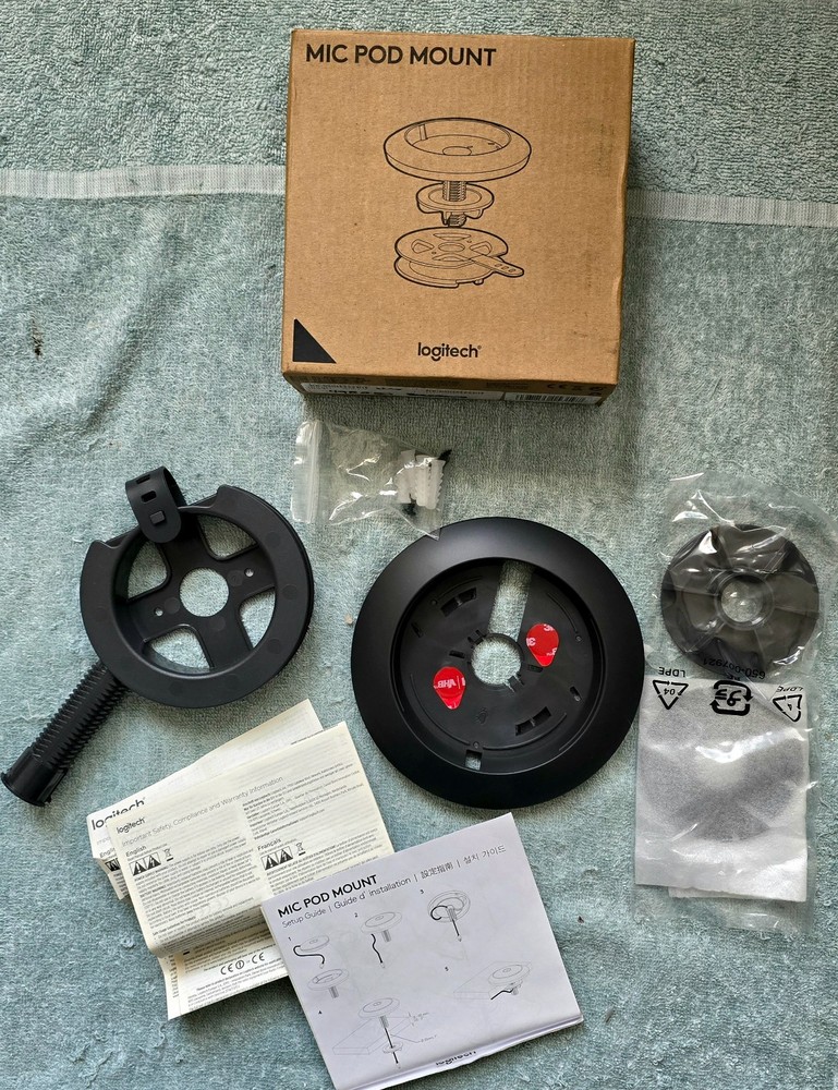 Logitech Pod Mount 952-000002 for Desktop or Ceiling (Black) NIB