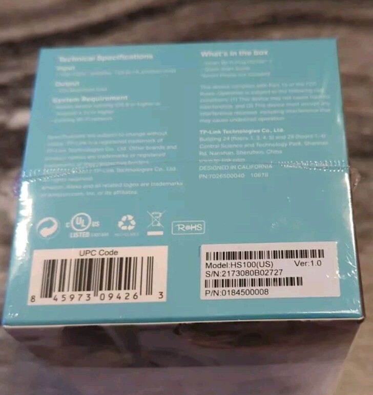 TP-Link - HS100 - Smart WiFi Plug - w/ Google Assistant & Amazon Alexa NEW