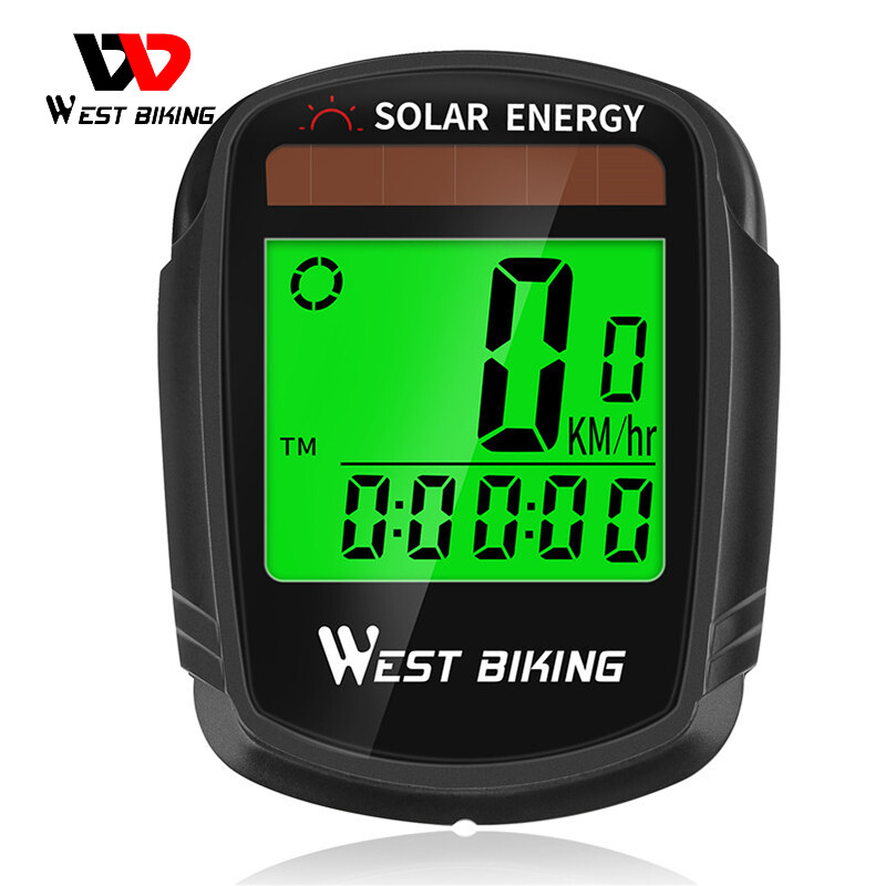WEST BIKING Wireless Cycling Computer Waterproof Solar Energy Bicycle Computer