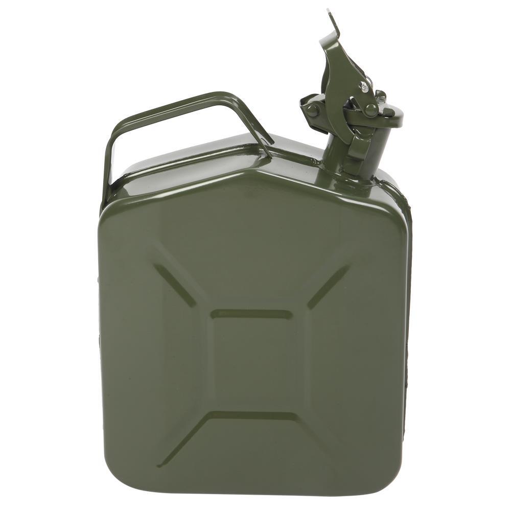 Practical 5L 0.6mm Can Gasoline Jerry Can Steel Tank Emergency Backup Green