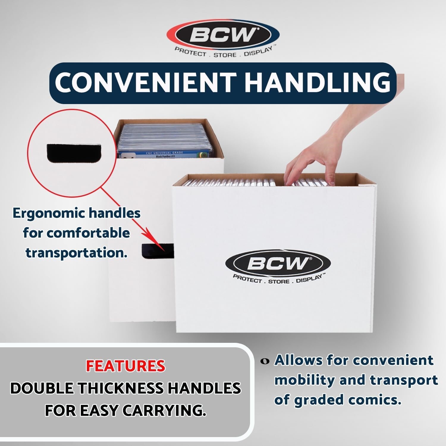 BCW Graded Comic Book Storage Box Double Thickness Hold 35 40 CGC Slab Long Term
