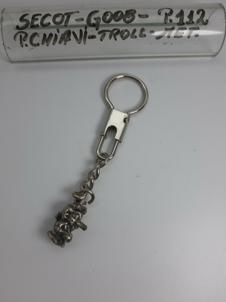 Troll keychain - chrome metal - chrome - code G008 - secot