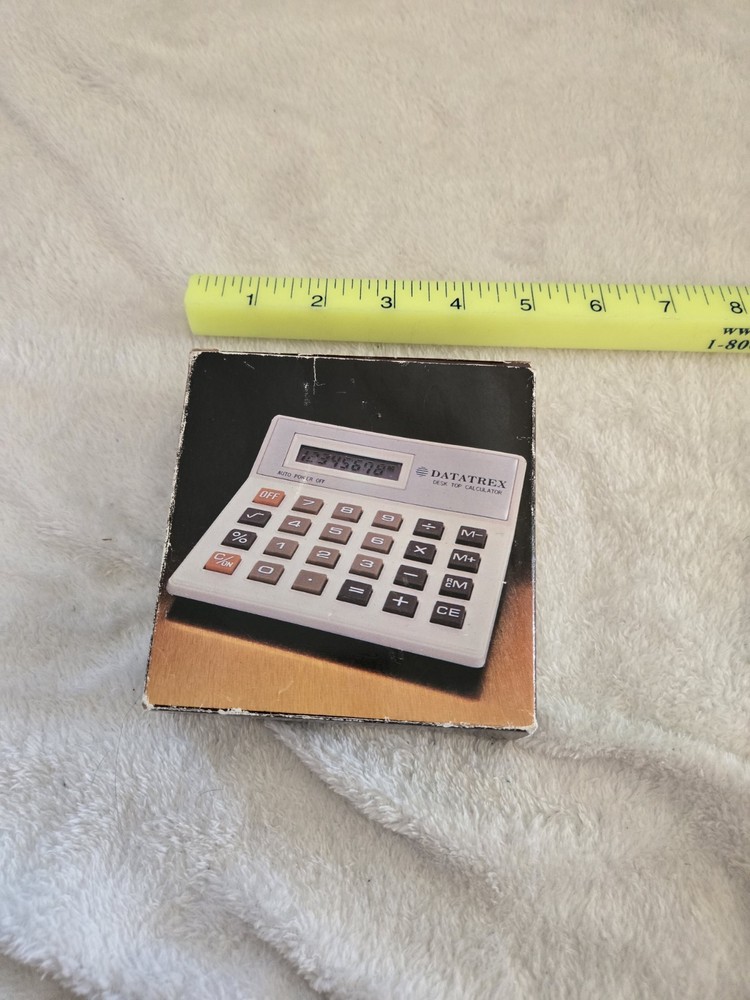 Vintage NOS Desktop LCD Calculator Datatrex NIB