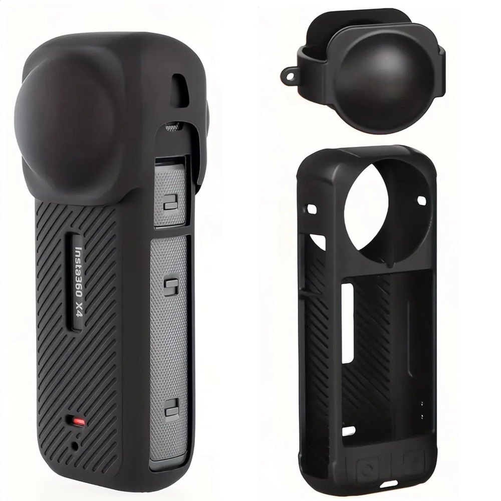 For Insta360 X4 Silicone Case Camera Protective Kit Action Camera Case/Lens Cap