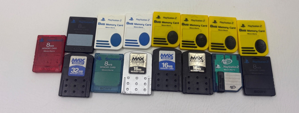 Playstation 2 Memory Cards Select From Drop-Down Option