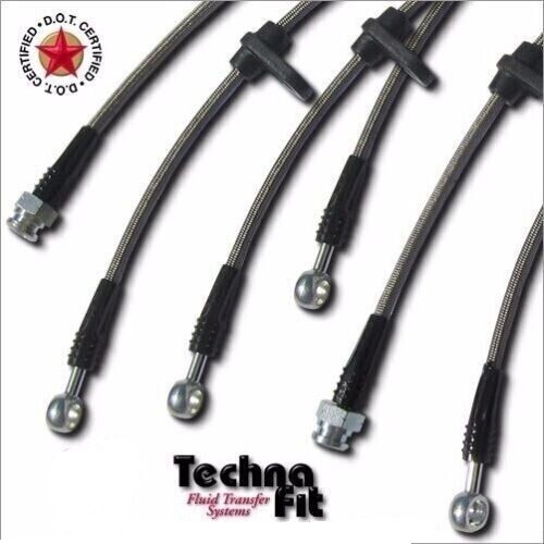 For 01-07 Toyota Sequoia Front Rear Brake Lines Stainless Steel Set Techna-Fit