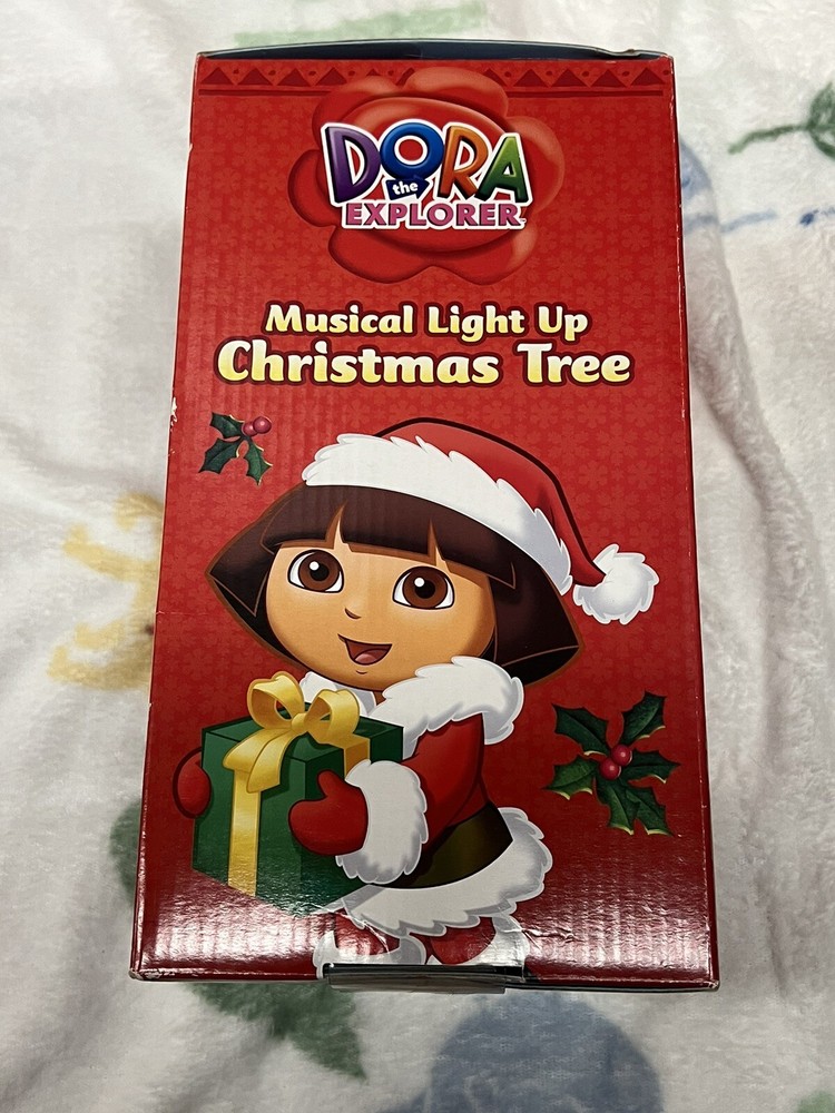 Dora The Explore Musical Light Up Mini Tabletop Christmas Tree