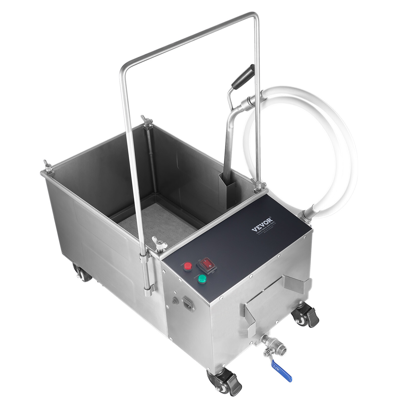 Fryer Oil Filter Commercial Cooking Oil Filtration System 38L Capacity