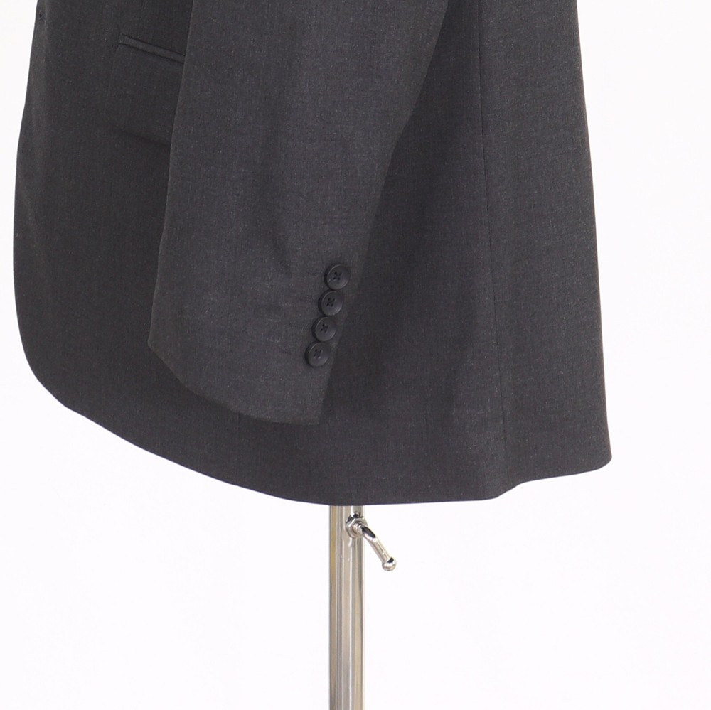 Haggar 44R Gray Sport Coat Blazer Jacket Solid 2B Polyester