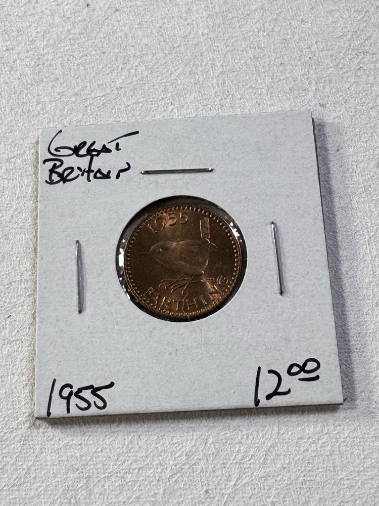 1955 Great Britain Farthing Bronze Coin