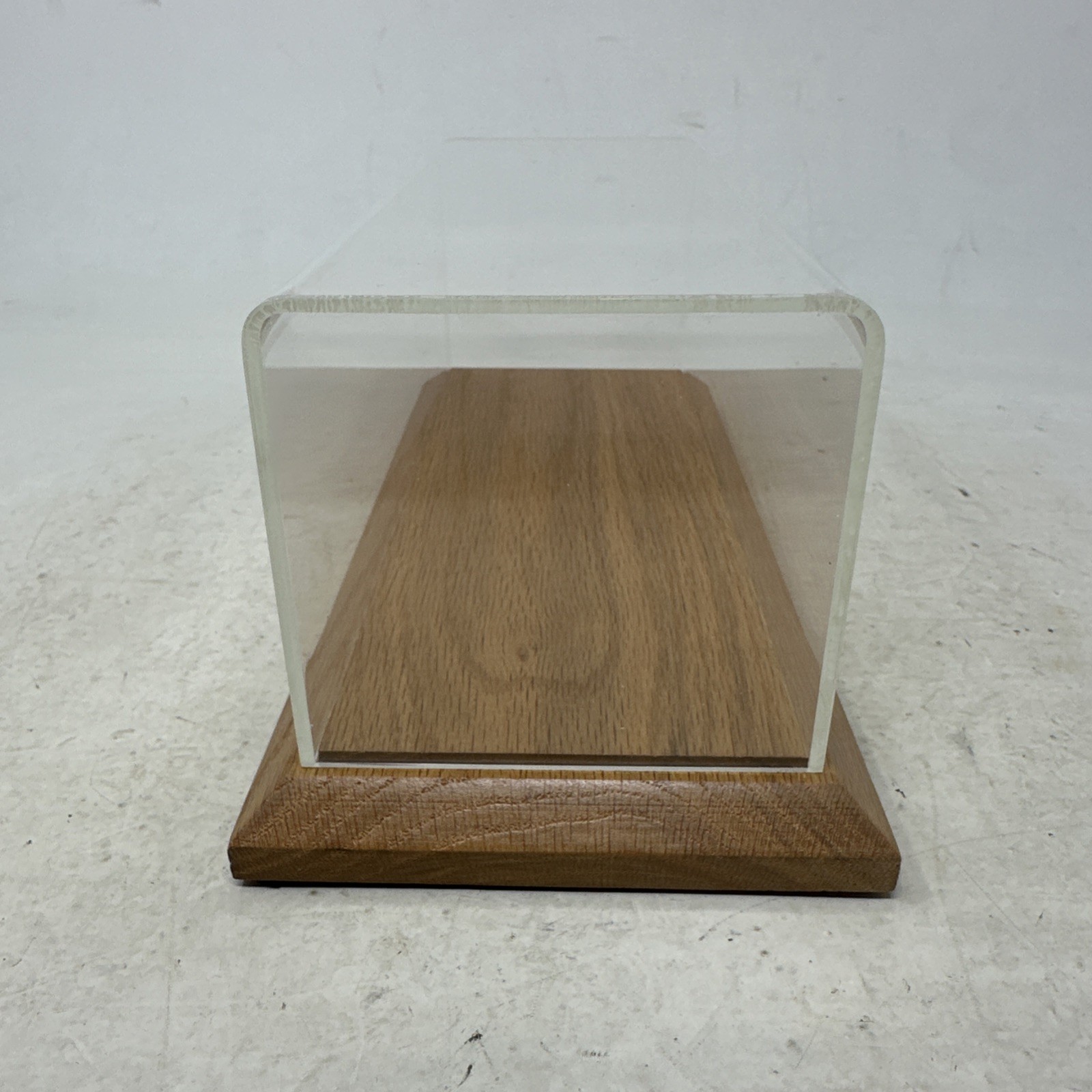 BRAND NEW Clear Acrylic Wood Base Display Case-32