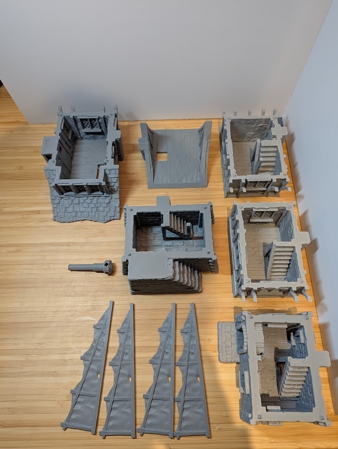 Fantasy Wargaming Windmill Tower Terrain compatible with Warhammer/DnD/Tabletop