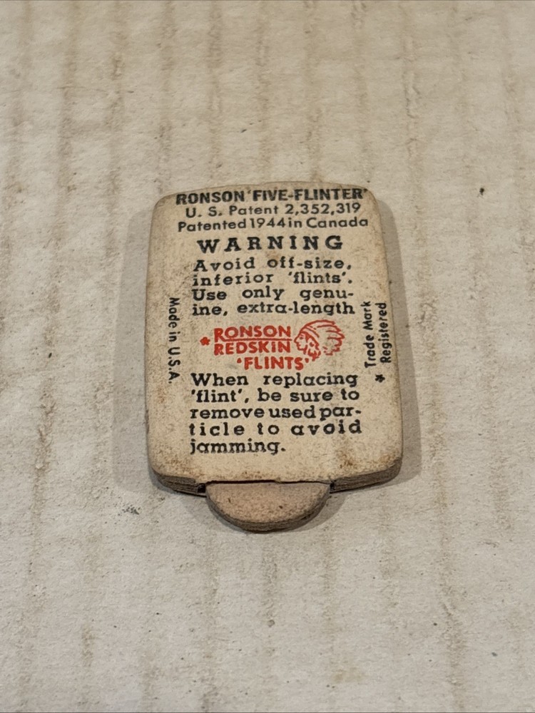 Vintage Robson Redskin Extra Length Flints Empty