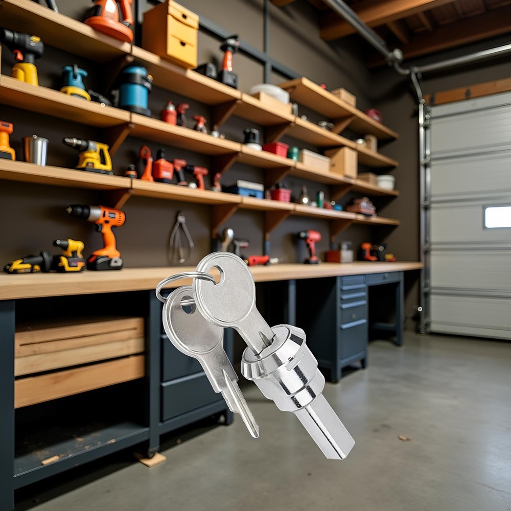 A Set Silver Universal Stainless Toolbox Lock, Lock Iron