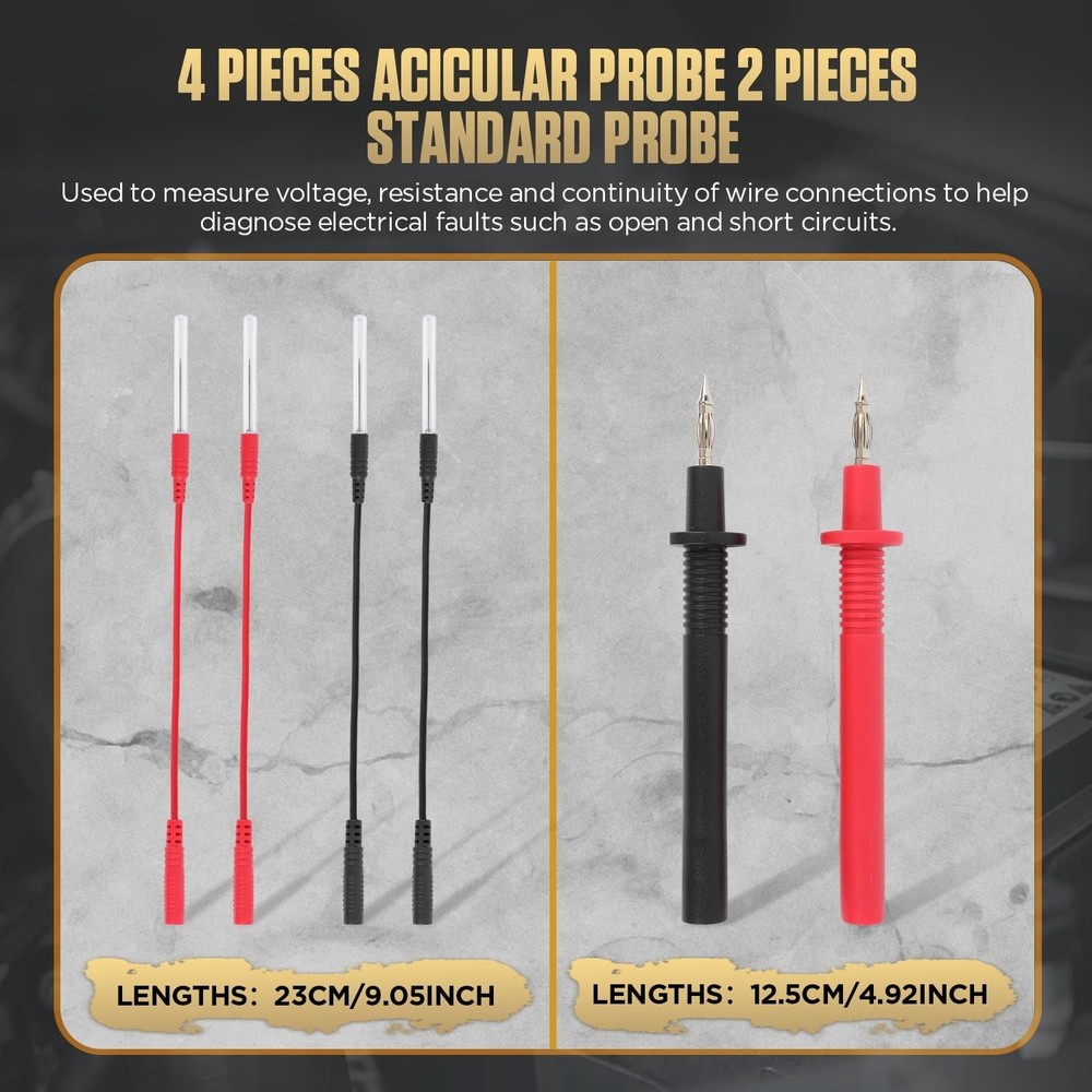 AUTOOL 68PCS Multimeter Test Leads Kit, Test Leads with Replaceable Wire Pier...