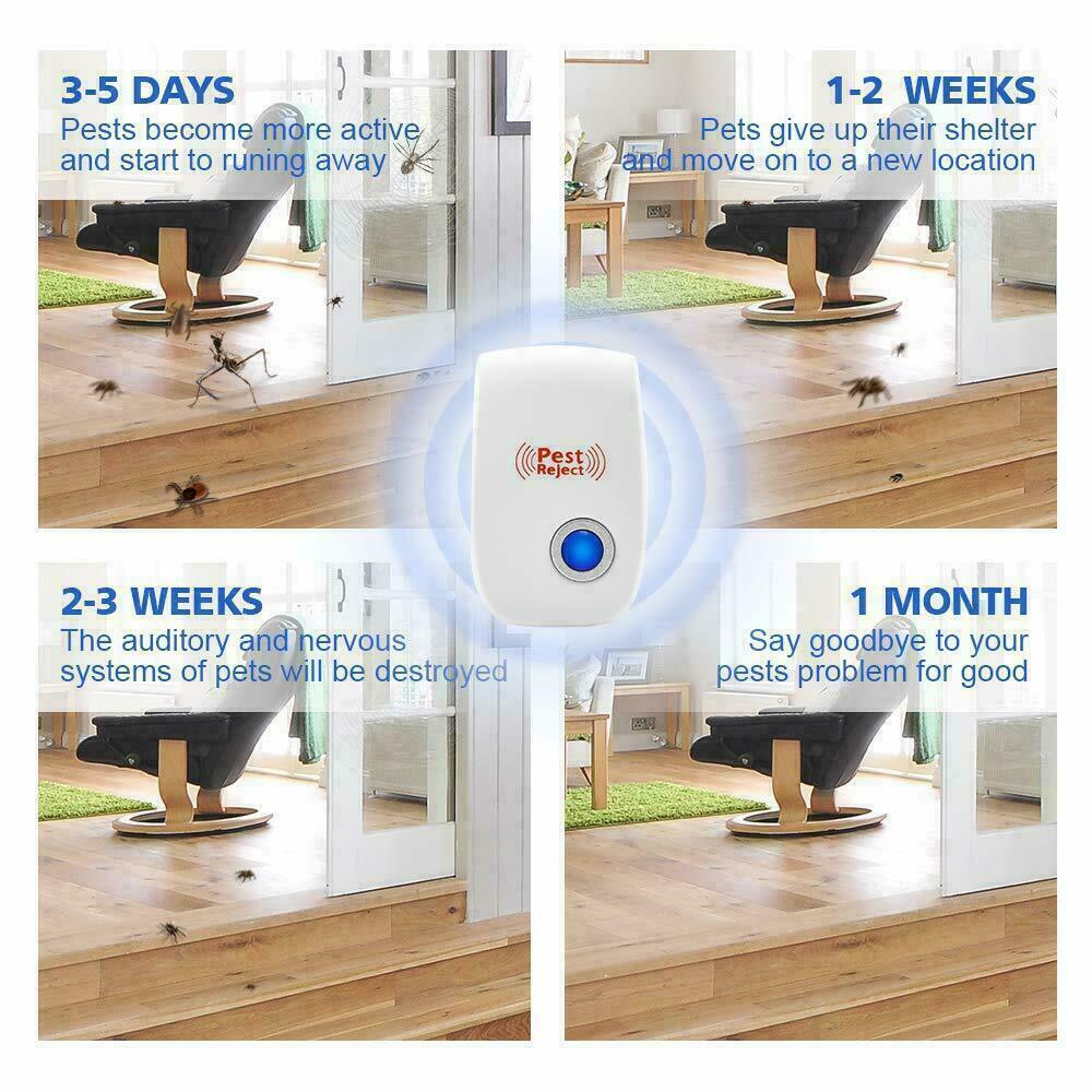 10PACK Ultrasonic Pest Repeller Control Electronic Repellent Mice Bug Rat Reject