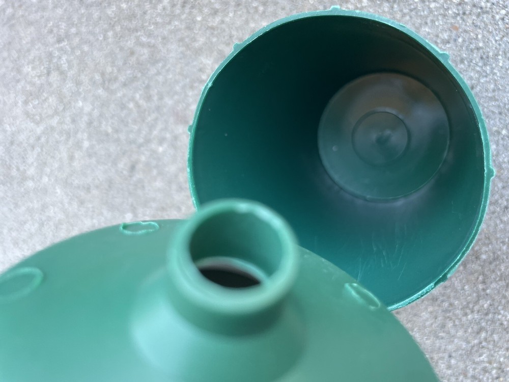 Portable Ashtray 2 Count Green And Black Plastic.
