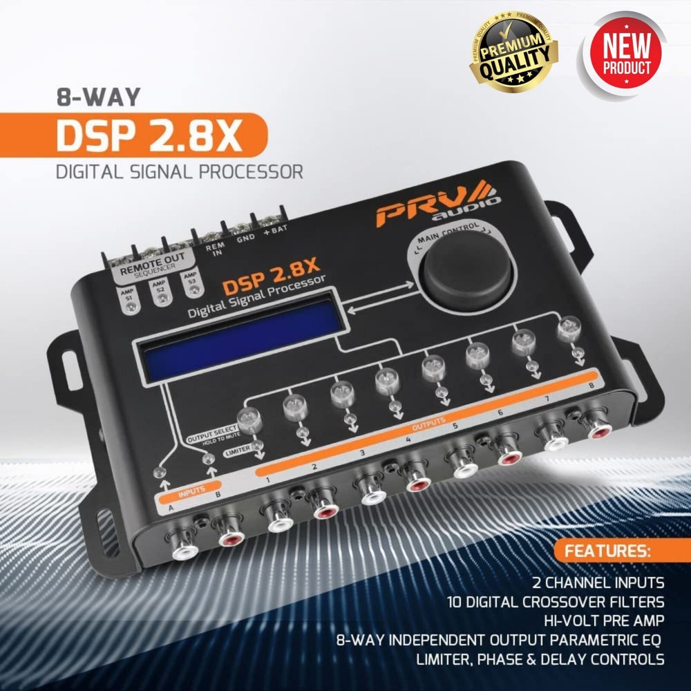 Audio Crossover Equalizer 8 Channel Digital Signal Processor DSP for Car Speaker