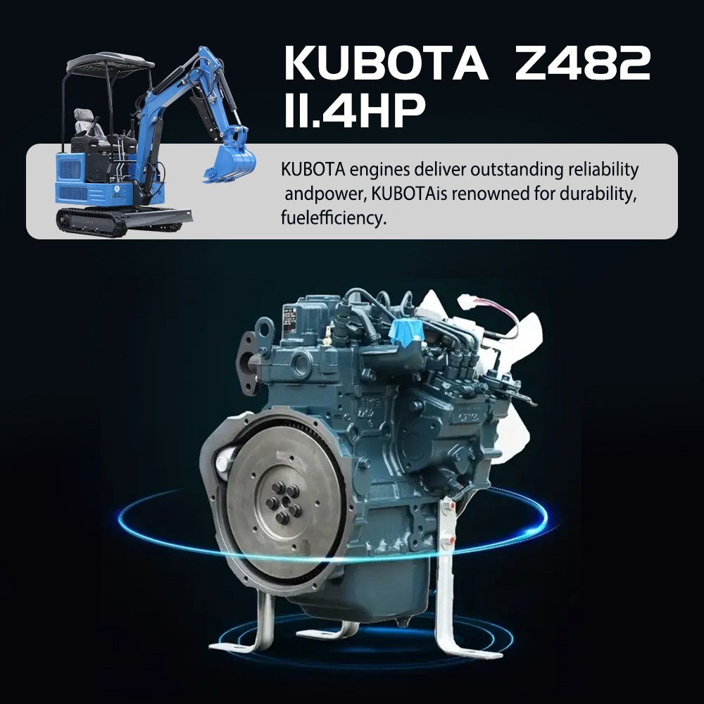 1.8 Ton Mini Excavator Hydraulic Diggers with KUBOTA Diesel Engine EPA PICK UP