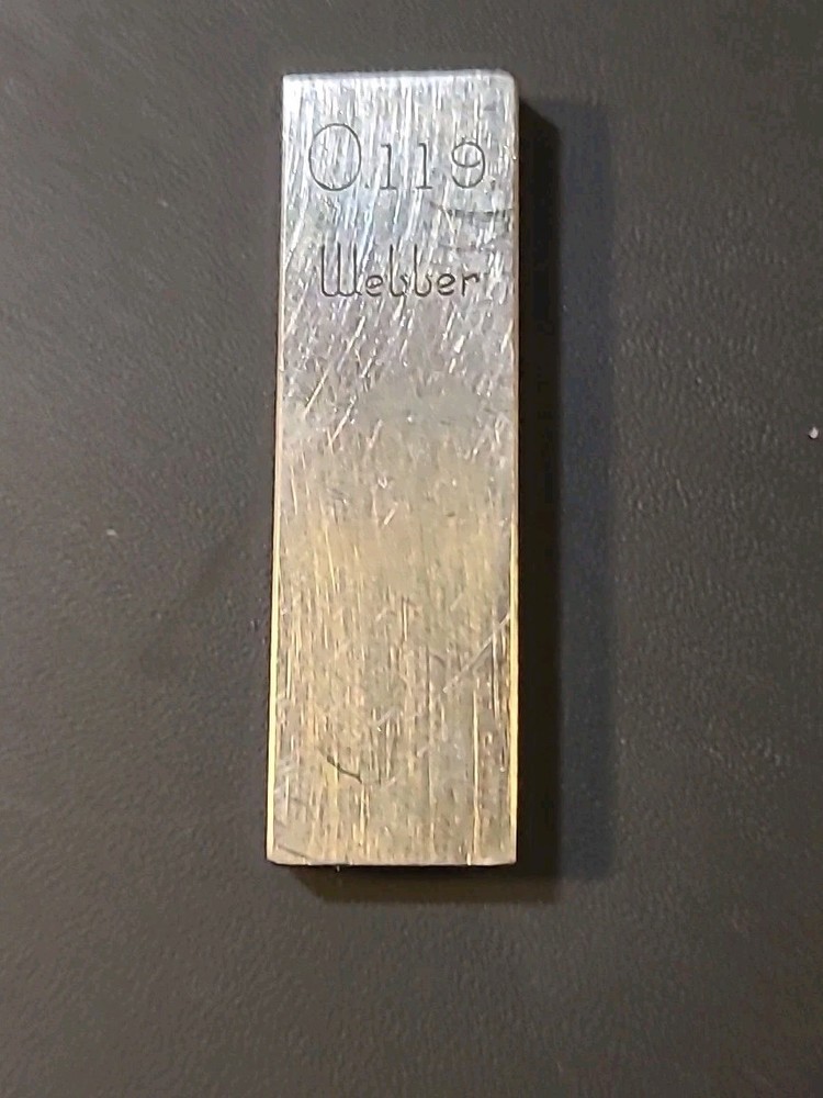 0.119 Webber Starrett Rectangular Steel Gage Gauge Block.