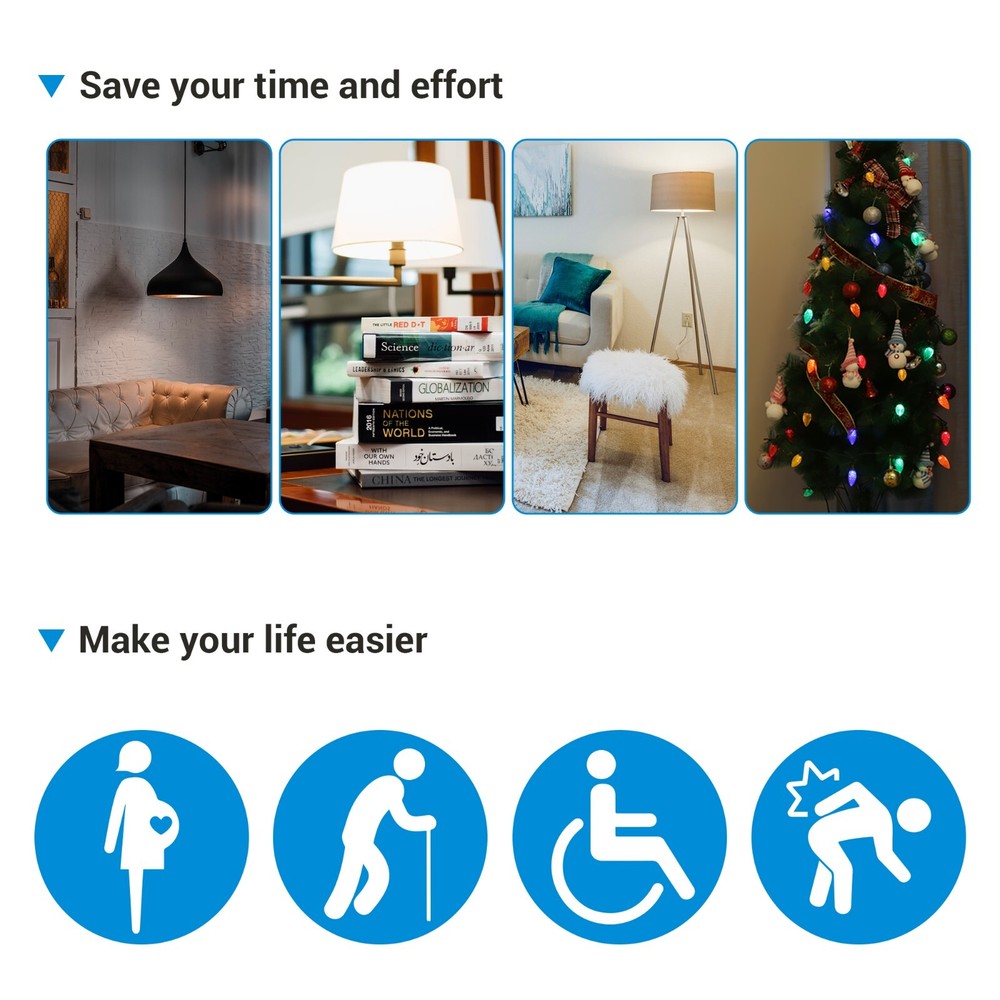 DEWENWILS Wireless Remote Control Outlet,Remote Light Switch,2 Remote 5 Outlets