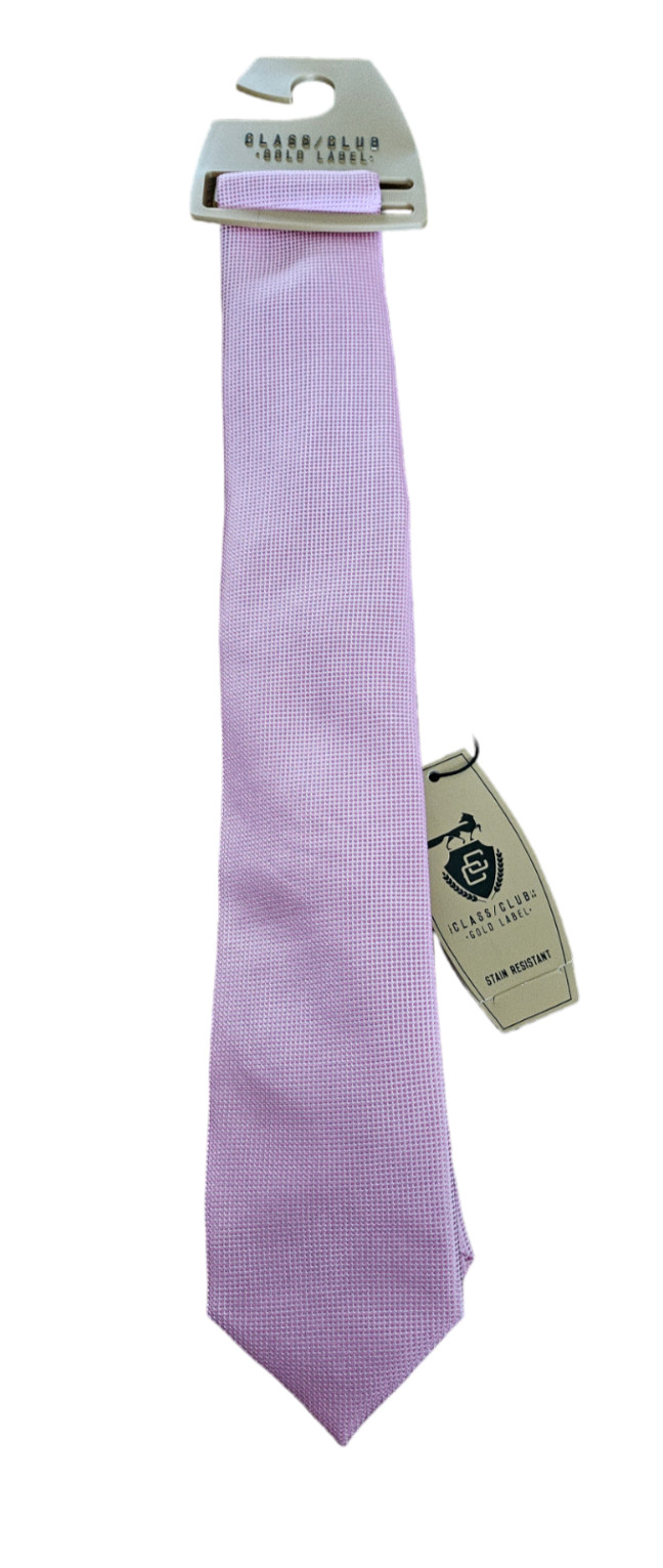 Dillards Class Club Gold Label Boy's Tie Pink W Blue Polka Dots