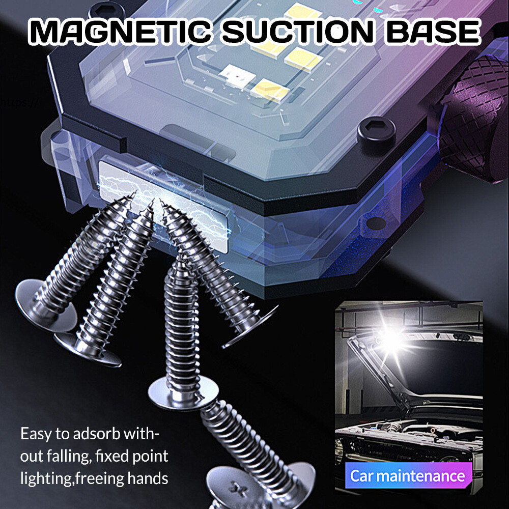 2pcs Mini Pocket Keychain Flashlight EDC Flashlight LED COB Night Light Lamp