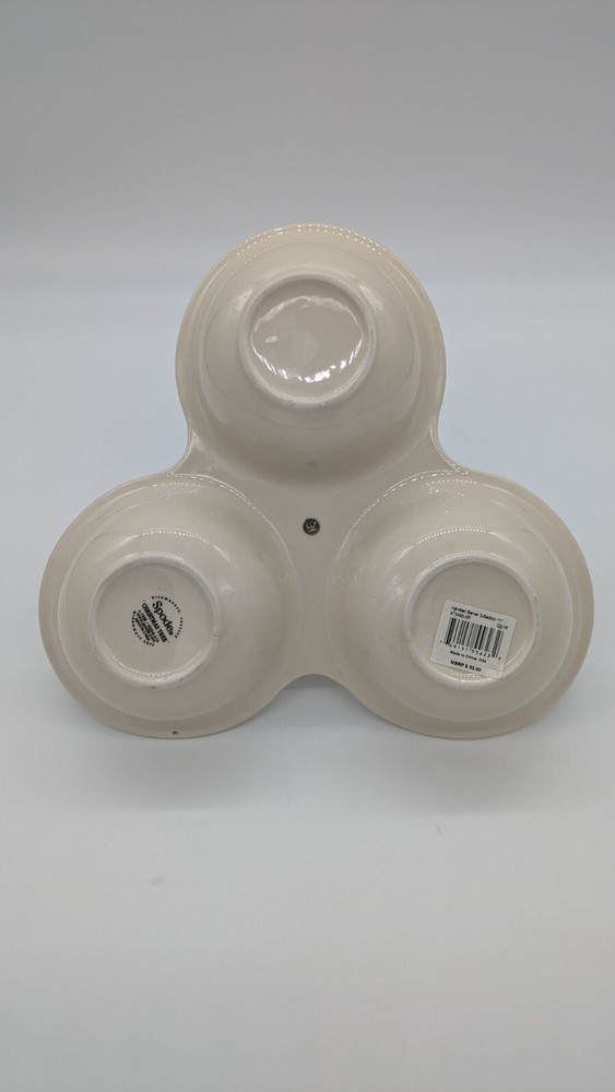 Spode Christmas Tree 3 Section Server with Tree Handle 11 Inch